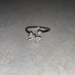 Sterling Silver Adjustable Bow Ring